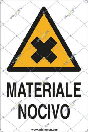 cartello MATERIALE NOCIVO