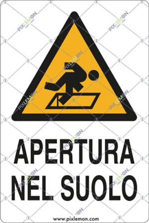 cartello APERTURA NEL SUOLO