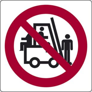 cartello (vietato trasportare e sollevare persone)