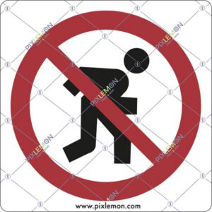 cartello (vietato correre nei reparti)