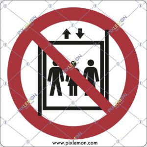 cartello (vietato il trasporto di persone con il montacarichi)