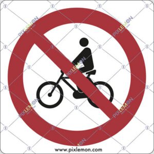 cartello (vietato il transito alle biciclette)