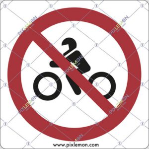 cartello (vietato l'accesso ai motocicli)