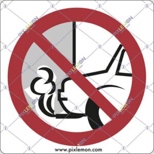 cartello (vietato tenere acceso il motore)