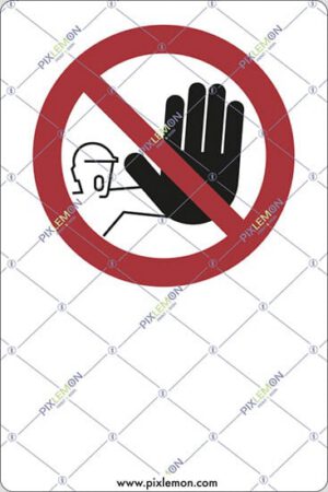 cartello (simbolo "vietato l'ingresso" con spazio scrivibile)