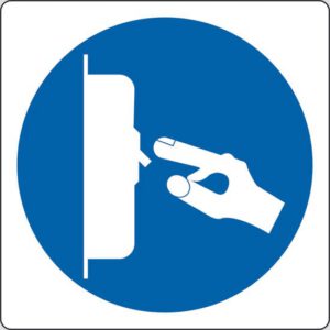 cartello (togliere la tensione)