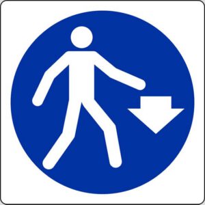 cartello (pedoni sotto)
