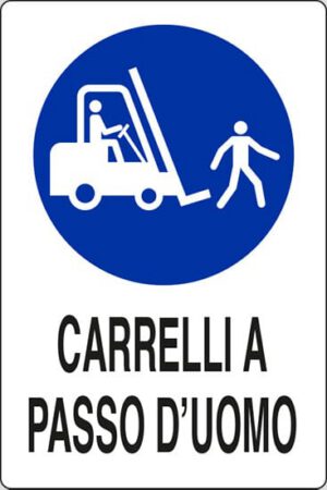 cartello CARRELLI A PASSO D'UOMO