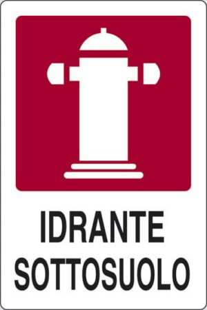 cartello IDRANTE SOTTOSUOLO