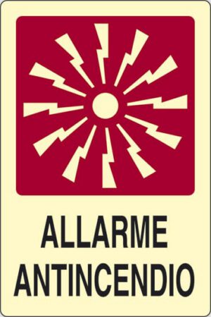 cartello ALLARME ANTINCENDIO