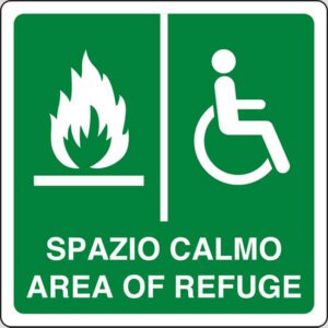 cartello (spazio calmo - area of refuge)