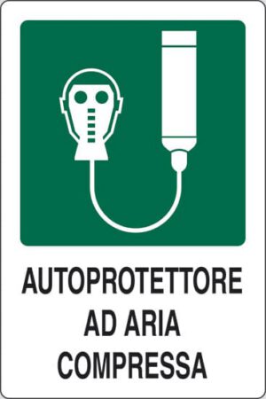 cartello AUTOPROTETTORE AD ARIA COMPRESSA