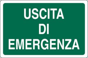 cartello USCITA DI EMERGENZA