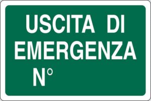 cartello USCITA DI EMERGENZA N°
