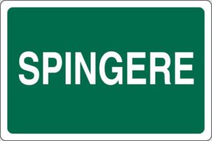 cartello SPINGERE