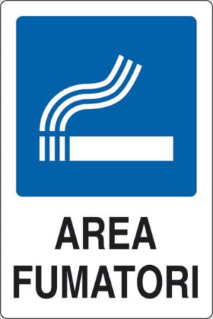 cartello AREA FUMATORI