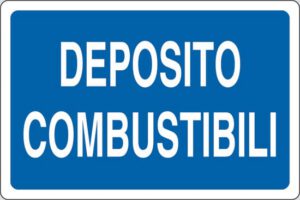 cartello DEPOSITO COMBUSTIBILI