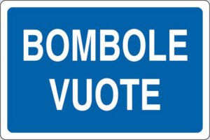 cartello BOMBOLE VUOTE