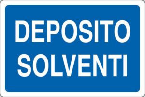 cartello DEPOSITO SOLVENTI