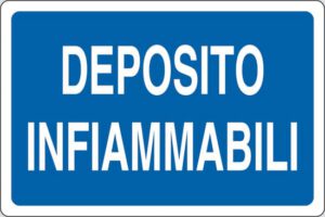 cartello DEPOSITO INFIAMMABILI
