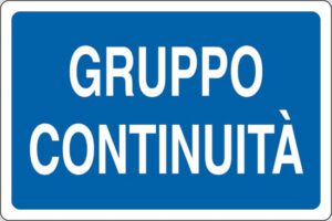 cartello GRUPPO CONTINUITÀ