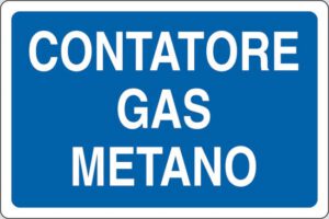cartello CONTATORE GAS METANO
