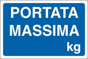 cartello PORTATA MASSIMA  kg