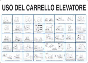cartello USO DEL CARRELLO ELEVATORE