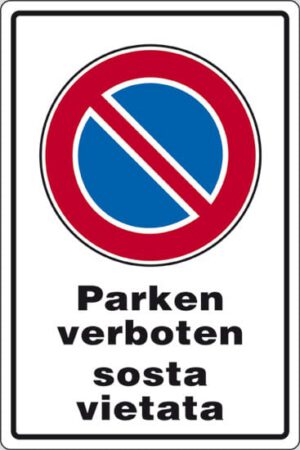 cartello Parken verboten sosta vietata