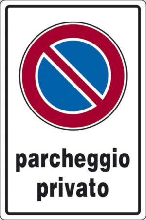 cartello parcheggio privato