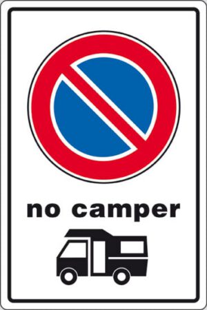 cartello no camper