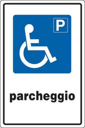 cartello P PARCHEGGIO (disabili)