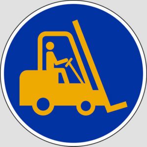 cartello passaggio riservato ai carrelli (segnaletica per pavimento con trattamento antiscivolo)