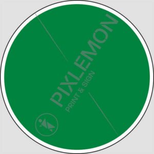 cartello adesivo fondino verde (segnaletica per pavimento con trattamento antiscivolo)