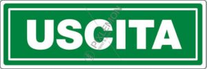 cartello adesivo USCITA (segnaletica per pavimento con trattamento antiscivolo)