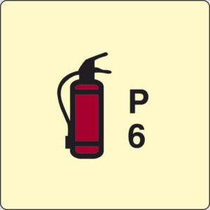 cartello P 6 (estintore a polvere)