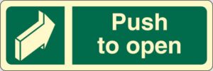 cartello Push to open
