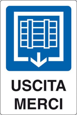 cartello USCITA MERCI