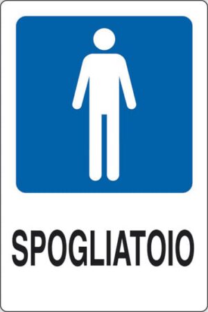 cartello SPOGLIATOIO (uomini)