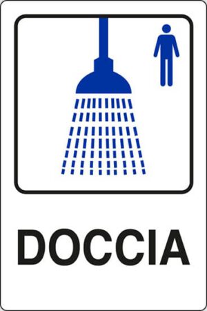 cartello DOCCIA (uomini)