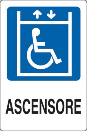 cartello ASCENSORE (disabili)