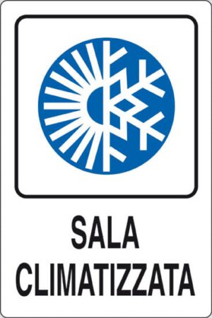 cartello SALA CLIMATIZZATA