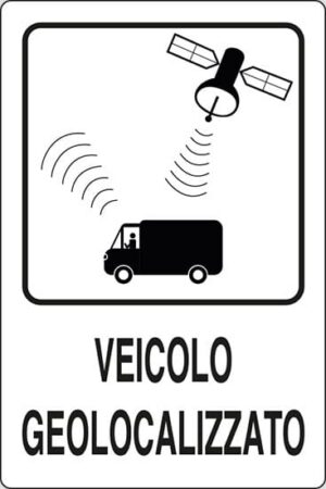 cartello VEICOLO GEOLOCALIZZATO