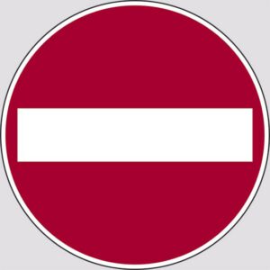 sign diameter 20 (no entrance)