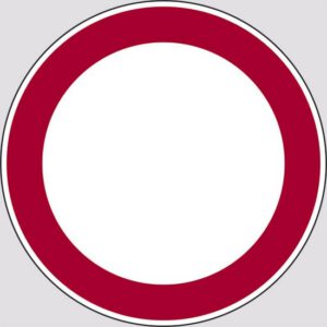 sign diameter 30 (no passage)