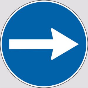 Klebefolie  (Vorgeschriebene Fahrtrichtung)