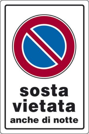 cartello sosta vietata anche di notte