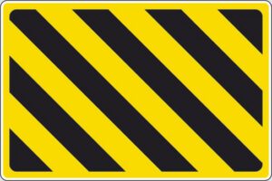 cartello fasce giallo nere