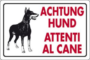 cartello ACHTUNG HUND ATTENTI AL CANE