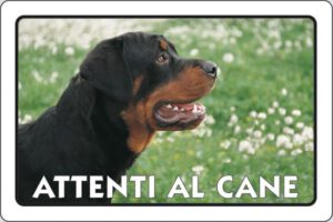 cartello ATTENTI AL CANE